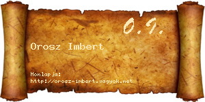 Orosz Imbert névjegykártya